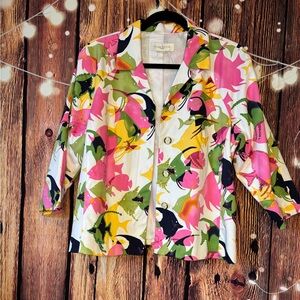 Susan Bristol Multicolor Abstract Blazer